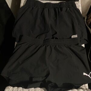 Puma and Xertion Women's Athletic Black Shorts with liner